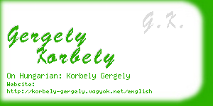 gergely korbely business card